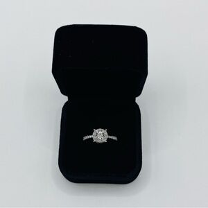 0.50 CT Natural Diamond Round Ring 925 Sterling Silver Size 7